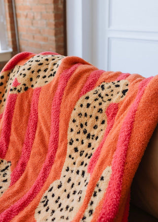 JUNGLE WILD BLANKET Accessories Moon Ryder Lounge Pink/Orange