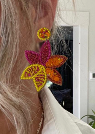 Beaded Earrings Jewelry Closeout Tropical Star