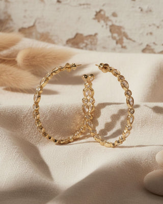 CZ Hoops Jewelry Laurel + August