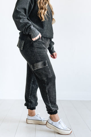 CORDED JOGGER - WASHED BLACK - INSTOCK Bottoms Moon Ryder Corded