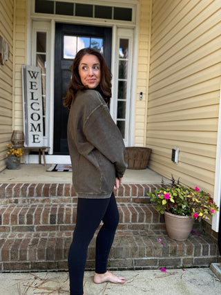 ESSENTIAL LUX CORDED CREW COLLECTION - HUNTER Sweatshirt Moon Ryder Corded