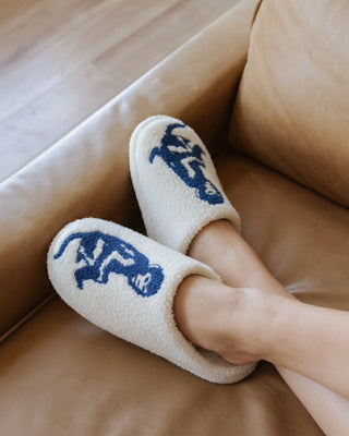 Blue Jungle Slipper Shoes Moon Ryder Lounge