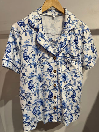 BLUE JUNGLE LOUNGE SET Shirts Moon Ryder Lounge