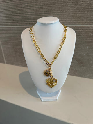 Sun and Heart Pendant Necklace Jewelry Laurel + August