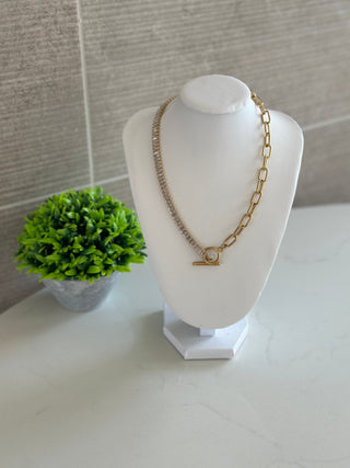 Diana CZ and 18k Gold Plate Necklace Jewelry Laurel + August