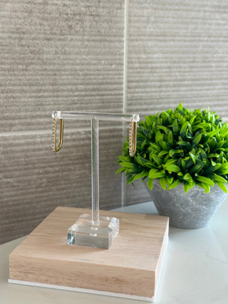 Sparkle 18k Gold Plated CZ Huggie Earrings Accessories Laurel + August