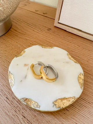 18K Plate Two Tone Hoop Jewelry Laurel + August