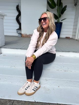 ESSENTIAL LUX CORDED CREW COLLECTION - WHISPER PINK Sweatshirt Moon Ryder Corded