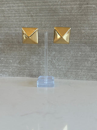 18k PLATED GEOMETRIC EARRINGS