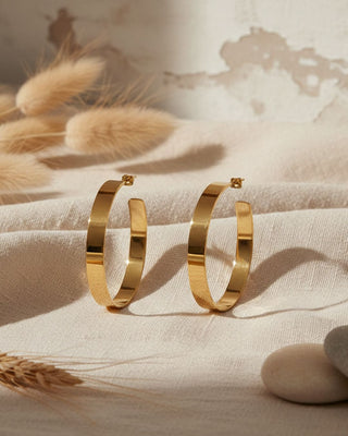 Simple Gold Hoops Jewelry Laurel + August