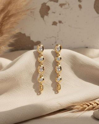CZ Chain Earrings Jewelry Laurel + August