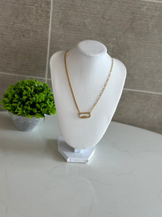 Carabiner 18k Gold Plate Necklace