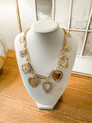 Heart Charm Necklace Accessories Laurel + August