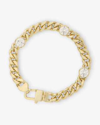 CHUNKY CHAIN WITH CZ BRACELET - 18k plate Jewelry Laurel + August