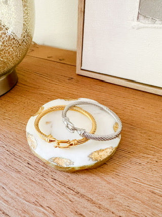 TWIST BANGLE - 18k plate Jewelry Laurel + August