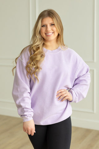 ORCHID PETAL- ESSENTIAL CORDED CREW Sweatshirt Moon Ryder Corded SM