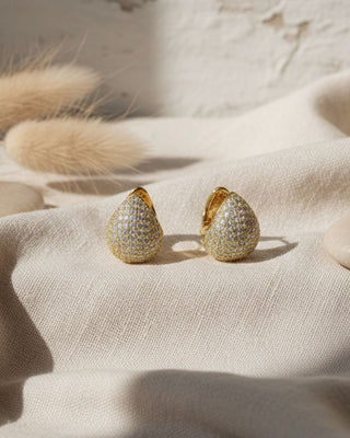 Pave Teardrop Earrings Jewelry Laurel + August