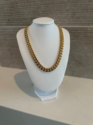 CHUNKY CUBAN CHAIN 18k Gold Plated Necklace Jewelry Laurel + August