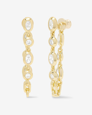 CZ Chain Earrings Jewelry Laurel + August