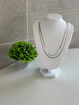 Stainless Steel Double Layer Snake Necklace Accessories Laurel + August