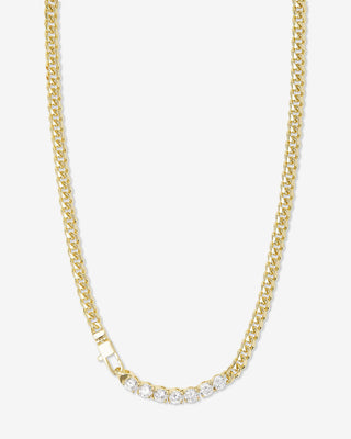 CHUNKY CHAIN WITH CZ NECKLACE - 18k plate - ETA 10/25 Jewelry Laurel + August