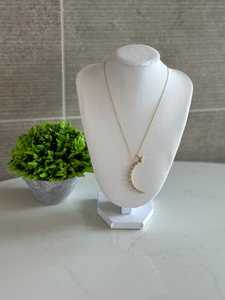 Moon and Star Necklace Accessories Laurel + August