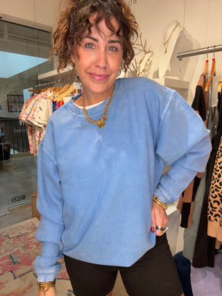 MARINA - ESSENTIAL CORDED CREW Sweatshirt Moon Ryder Corded XS