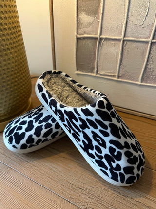 BLACK LEOPARD SLIPPER Shoes Moon Ryder Lounge 37/38