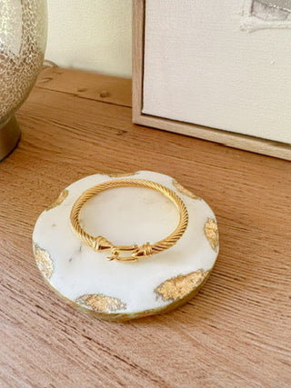 TWIST BANGLE - 18k plate Jewelry Laurel + August GOLD