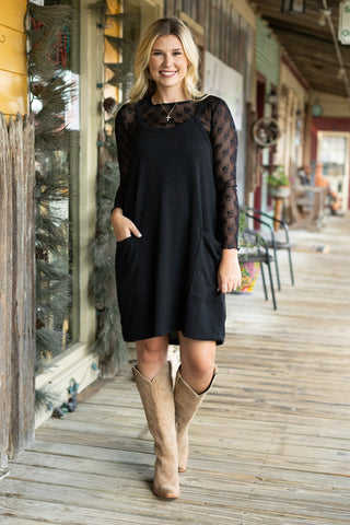 Wave Ribbed Tank Dress Dresses Moon Ryder Small BLACK