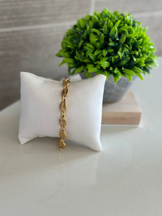 Coffee Bean 18k Gold Plate Bracelet Jewelry Laurel + August