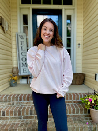 ESSENTIAL LUX CORDED CREW COLLECTION - WHISPER PINK Sweatshirt Moon Ryder Corded