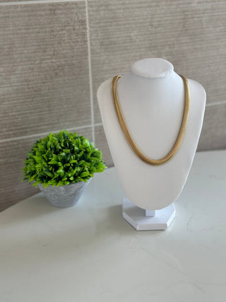 So Nineties Waterproof Stainless Flat Snake Necklace Accessories Laurel + August