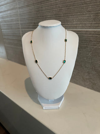 Emerald 18k Gold Plated Necklace