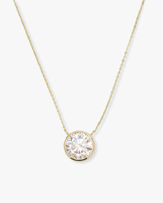 Round CZ Pendant Necklace Jewelry Laurel + August