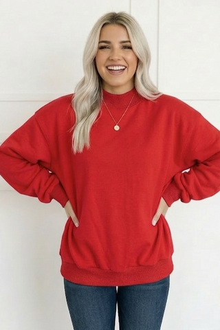 *REVERSIBLE* MOCKNECK SWEATSHIRTS Sweatshirt Moon Ryder Active Red SM