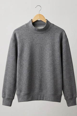 MOCK NECK SWEATSHIRTS - CHARCOAL GREY Sweatshirt Moon Ryder Active