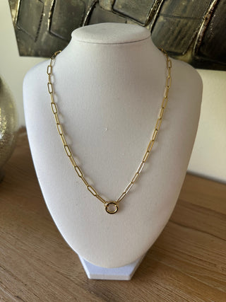 Paperclip Charm Necklace Jewelry Laurel + August