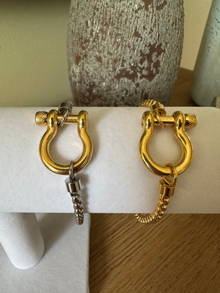Chunky Box Chain with Horsebit Closure 18k Gold Plate BRACELET Jewelry Laurel + August