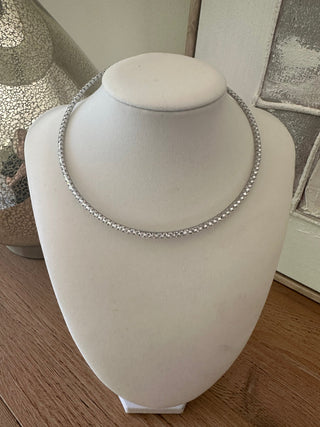 CZ Choker Necklace - 18K plate Jewelry Laurel + August SILVER