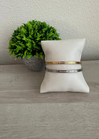 OVAL BRACELET WITH CZ ROW Accessories Laurel + August