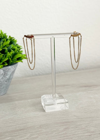 TINY CHAIN DANGLE EARRINGS