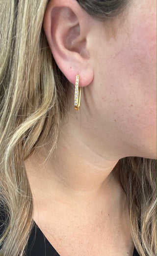 Sparkle 18k Gold Plated CZ Huggie Earrings Accessories Laurel + August