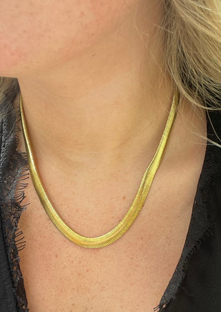 Herringbone Waterproof Stainless Steel Necklace Jewelry Laurel + August