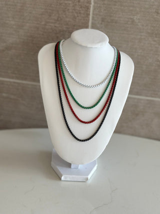 FALL MINI BOX CHAIN NECKLACE