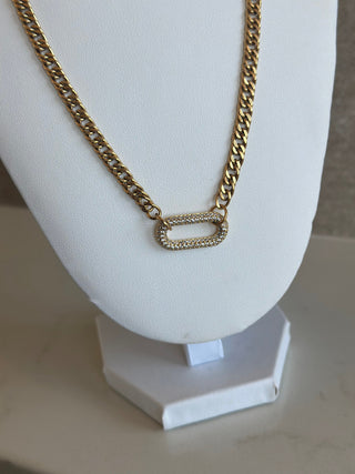 OVAL LINK CZ NECKLACE Jewelry Laurel + August