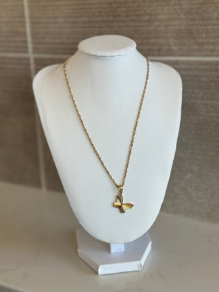 Butterfly 18k Gold Plated Necklace Jewelry Laurel + August