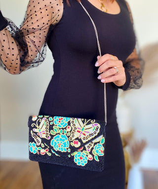 Beaded Flora  Clutch