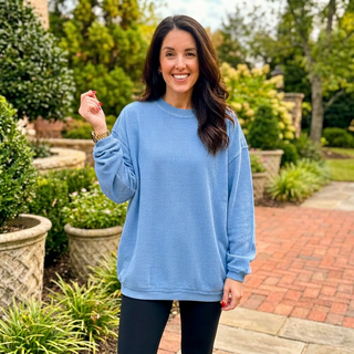 MARINA - ESSENTIAL CORDED CREW Sweatshirt Moon Ryder Corded
