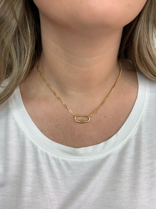 Carabiner 18k Gold Plate Necklace Jewelry Laurel + August